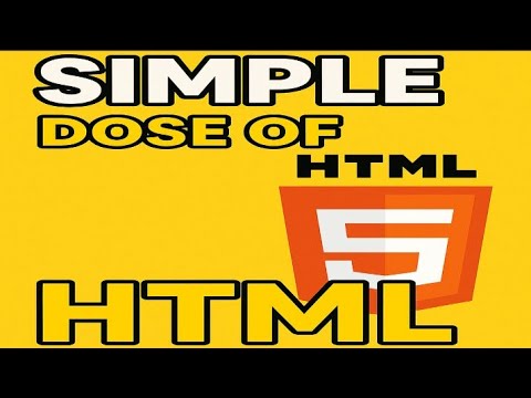 Simple Dose Of Html рџ є Learn The Basics Fast Easily Youtube