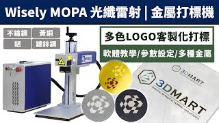 不鏽鋼多色LOGO一次雕‼鋁、黃銅、鋼板✨Ｗisely MOPA光纖雷射打標｜軟體操作教學．各種參數設定大公開🔥