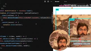 Face Detection + Machine Learning with React JS (Real Time Object Detection using Tensorflow)