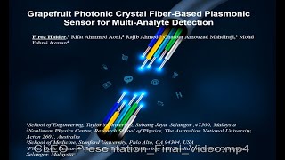 CLEO Presentation:  PCF SPR Plasmonic Biosensor