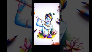 Best drawing of Krishna ji 😍#like #art #subscribe #artist