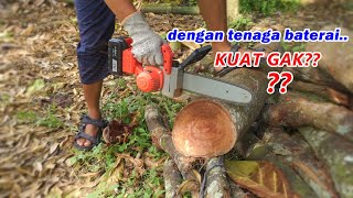 review dan tes gergaji chainsaw cordless BULL BL510