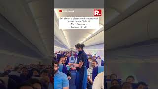 ISRO Chief Receives Warm Welcome On Indigo Flight