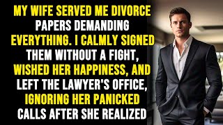 MY WIFE SERVED ME DIVORCE PAPERS DEMANDING EVERYTHING. I SIGNED THEM AND LEFT THE LAWYER'S OFFICE
