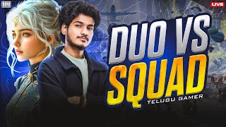 Live On Telugu Gamer 🔴 Solo Vs Squad BGMI Classics Live Stream Telugu