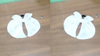 सुंदर Rubber Band बनाने का आसान तरीका / scrunchie making/How to make scrunchie