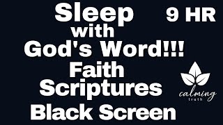 (Bible Verses For Sleep About Faith) Scriptures On Faith 9 Hour Dark Screen