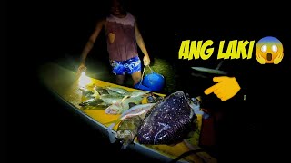 Inabutan kami ng ulan habang sumisisid | Night Spearfishing