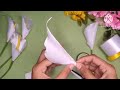 diy how to make calla lily satin ribbon flower easy