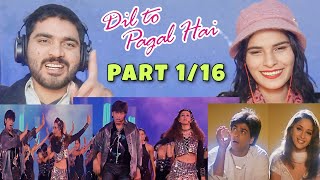 Dil To Pagal Hai : intro scenes| Shah Rukh Khan| Karishma K| Madhuri D| Pakistani Reaction|PART 1/16