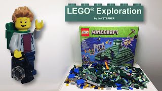 Parts Exploration Of LEGO Minecraft Ocean Monument 21136 Unboxing