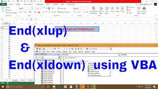 End xlup and end xldown using VBA