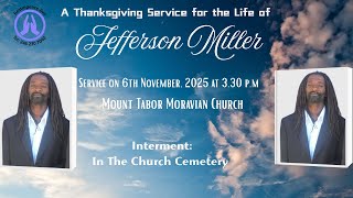 Live Stream of Funeral Service for Jefferson Randolph Miller