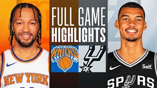 KNICKS at SPURS | FULL GAME HIGHLIGHTS | March 29, 2024