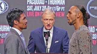 GAME ON! Manny Pacquiao vs. Keith Thurman FACE OFF before Press Conference | Boxing