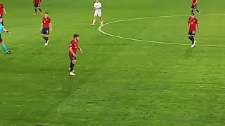 Spain U21 vs Switzerland U21. Adrian Bernabe Garcia (Parma / Manchester City) wonderkid