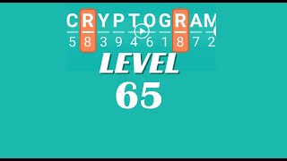 Cryptogram Level 65 Answers ✅ | Go Answer
