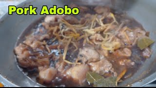 Pork adobo with banana blossom l @ateNengvlog