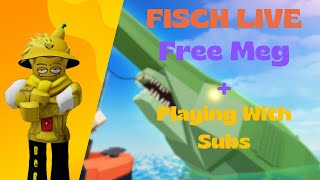 🔴LIVE! Fisch Live Megalodon Giveaway Free #roblox #fisch #gameplay #live #shortlive #fishing