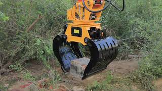 Different kinds of excavator grapples