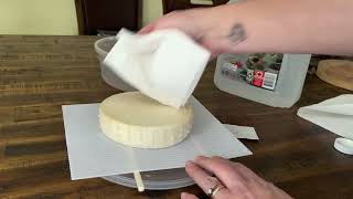 Air drying a cheese… paper towel test… dealing with mould spots.