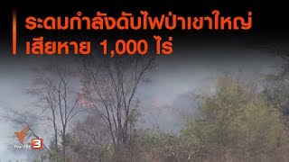 ระดมกำลังดับไฟป่าเขาใหญ่เสียหาย 1,000 ไร่ (25 ก.พ. 63)