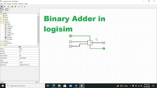 binary adder in logisim | how to use adder in logisim | simulation of binary number adder in logisim