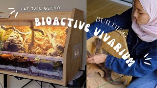 Bioactive Terrarium Vivarium - Plants with Cute African Fat Tail Gecko Reptile