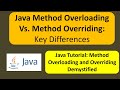 Java Method Overloading Vs. Method Overriding: Key Differences | Java Tutorial