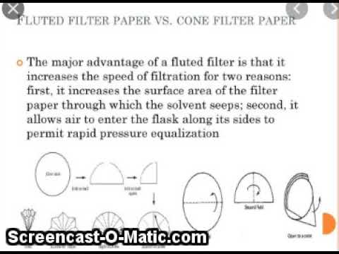 What is the advantage of fluted filter paper compared with cone shaped filter paper?