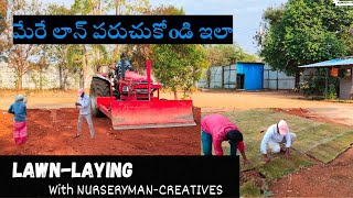 Lawn-Laying works | మేరే లాన్ పరుచుకోoడి ఇలా | With #Nurseryman-Creatives