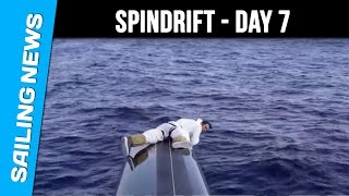 Spindrift - Trophée Jules Verne - Day 6 - Maintenance technique du mât