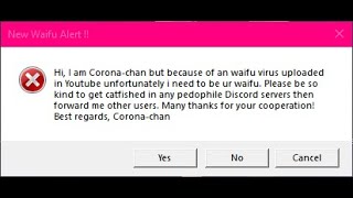 Albanian virus based fake virus exploit "Corona-chan MSI Installer"