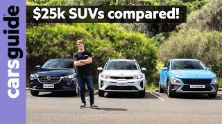 Hyundai Kona vs Mazda CX-3 Maxx Sport vs Kia Stonic Sport - Light/Small SUV Comparison Review