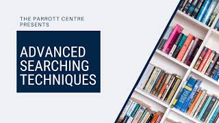 Advanced Searching with Catalyst (Searching & Research Skills Series)