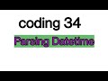 Parsing Datetime with Datetime #Coding Python #solutions