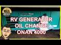 Oil change in a Cummins Onan RV QG 4000 generator - RV Generator Maintenance