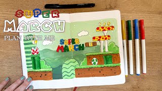 March 2025 Plan With Me | Super Mario Bullet Journal 🍄