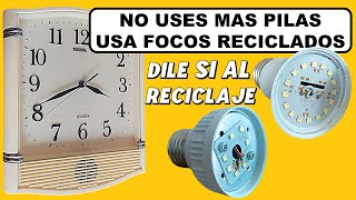 Usa Focos Reciclados y así NO tendrás que usar MAS PILAS en tus Equipos Electrónicos.