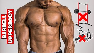 BARBELL UPPERBODY WORKOUT AT HOME | NO BENCH OR RACK NEEDED!