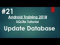 Android tutorial (2018) - 21 - SQLite - Update a Database