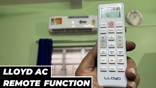 How to use Lloyd ac remote control | Lloyd ac remote