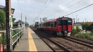 奥羽本線　上飯島駅　男鹿線男鹿行き到着