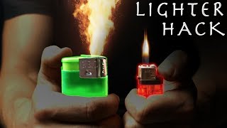 3 Amazing Lighter Hacks - Super Simple, Lots of Fun! (Giant Lighter Hack!!! )