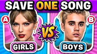 🩷GIRLS vs BOYS🩵 Save one Song | Panda Music Quiz