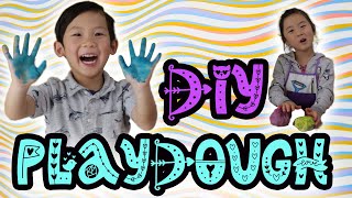 How to make playdough 如何製作 陪你樂 無毒黏土  #stayhome #DIY #withme #kidfunideas #experiments #居家檢疫 #兒童DIY