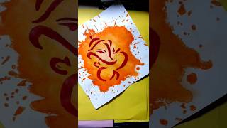 Ganesha Spill painting|| #painting #ganesha #ganpati #shortsvideo #easypainting #drawing #shorts