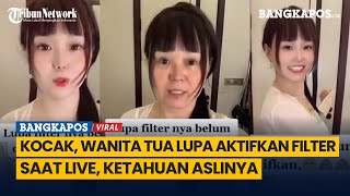 Kocak, Wanita Tua Lupa Aktifkan Filter Saat Live, Ketahuan Aslinya