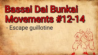 Escape Guillotine - Bassai Dai - Bunkai/Application - Movements #12-14