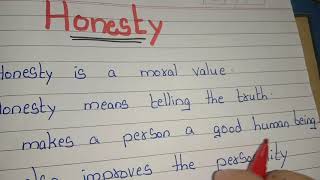 easy 10 Lines on Honesty // essay on Honesty in english